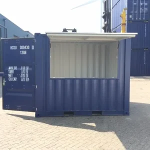 Contenedor barra de 10 pies — barra para eventos con toldo de acero portátil, vista exterior