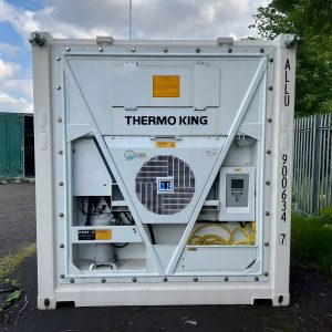 Contenedor refrigerado (reefer) de 10 pies — Thermo King Cold almacén compacto, vista exterior