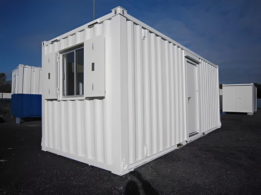 Oficina antivandálica de nueva fabricación de 20 pies — Blanco de planta abierta módulo portátil, vista exterior