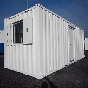Oficina antivandálica de nueva fabricación de 20 pies — Blanco de planta abierta módulo portátil, vista exterior
