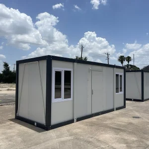 Oficina en contenedor prefabricada de 20 pies — de acero edificio portátil nuevo, vista exterior
