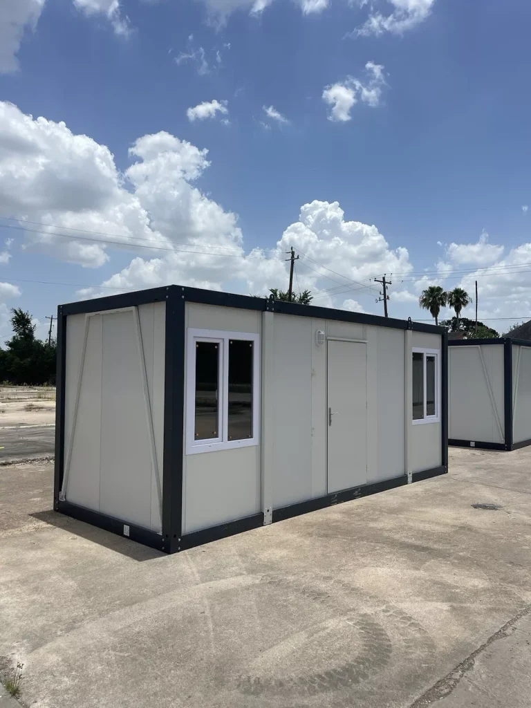 Oficina en contenedor prefabricada de 20 pies — de acero edificio portátil nuevo, vista exterior