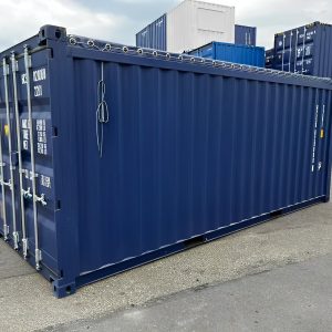 Contenedor de techo abierto de 20 pies — un viaje — arcos removibles y lona, vista exterior