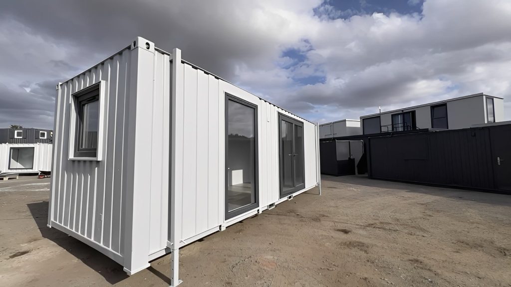 Oficina de obra con baño de 24 × 9 pies — reacondicionado Sales y sala de ventas, vista exterior