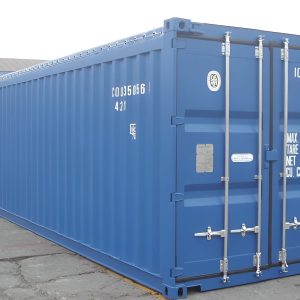 Contenedor nuevo de techo abierto de 40 × 8 pies — techo de lona para carga con grúa, vista exterior
