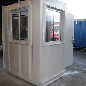 Garitas y casetas de seguridad a la medida — fabricado a la medida de acero casetas, vista exterior