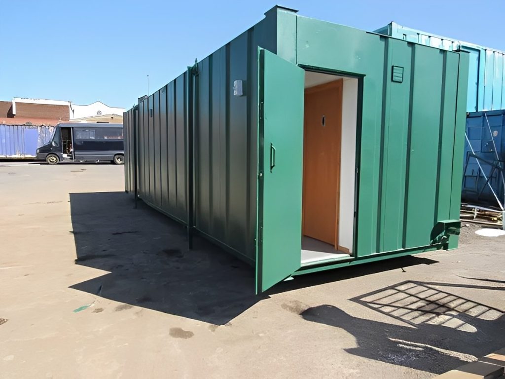 5+1 módulo de duchas y baños antivandálico — con plomería instalada para damas y caballeros instalación, vista exterior
