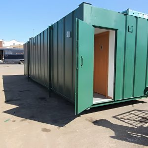 5+1 módulo de duchas y baños antivandálico — con plomería instalada para damas y caballeros instalación, vista exterior