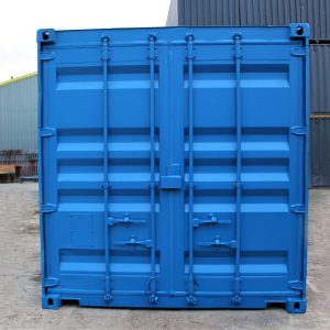 Contenedor usado recortado de 10 pies — compacto sellado contra viento y agua almacenamiento Box, vista exterior